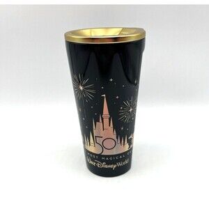 Disney Parks Walt Disney World 50th Anniversary Corkcicle Tumbler Black *READ